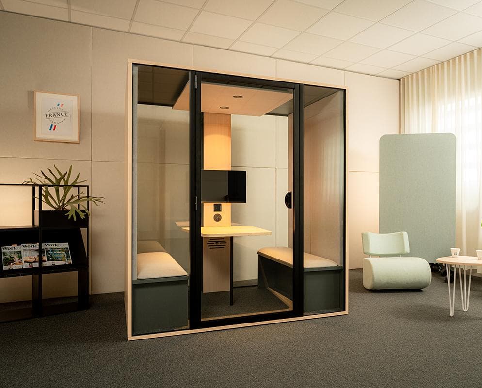 Cabine acoustique XCAB L 4 personnes insonorisée Bouskoura